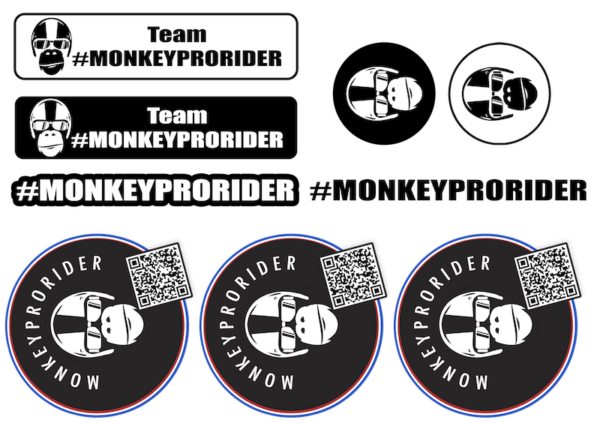 PLANCHE DE STICKERS A5 #MONKEYRPORIDER