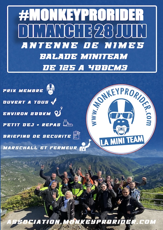 CLASSIQUE 28 JUIN - ANTENNE DE NIMES MINITEAM de 125 à 400cm3