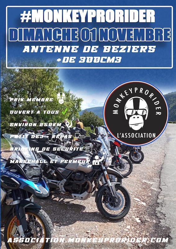 Affiche du roadtrip moto France-Sénégal